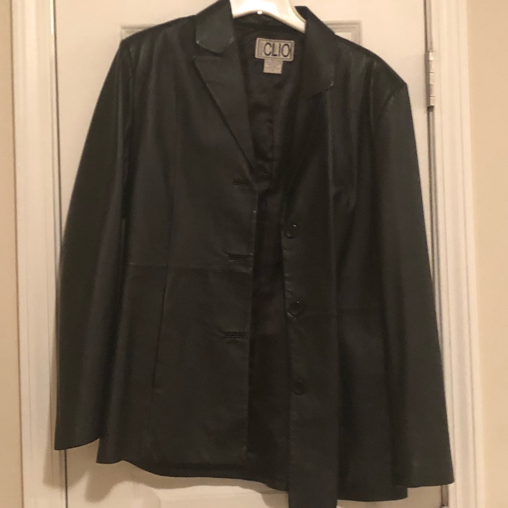 Leather jacket.